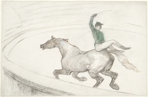 En el circo: Jockey de Henri de Toulouse Lautrec