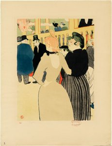 En el Moulin Rouge, La Goulue y su hermana de Henri de Toulouse-Lautrec