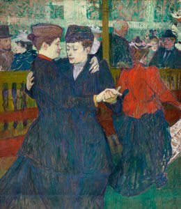En el Moulin Rouge Dos Mujeres Bailando Vals de Henri de Toulouse Lautrec