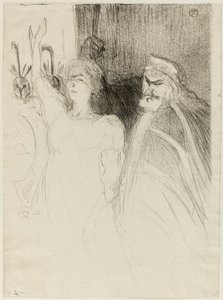 Bartet y Mounet-Sully, en Antígona de Henri de Toulouse-Lautrec