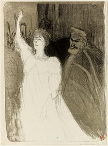 Bartet y Mounet-Sully, en Antígona de Henri de Toulouse-Lautrec