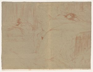 Elles: Mujer acostada de espaldas de Henri de Toulouse-Lautrec