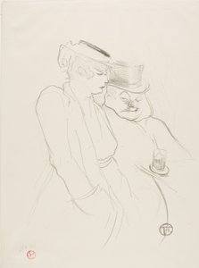 En sus cuarentas de Henri de Toulouse-Lautrec