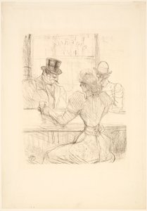 En el Bar Picton (Bar Americano), rue Scribe de Henri de Toulouse-Lautrec
