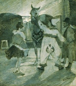 Entre bastidores en el circo de Henri de Toulouse-Lautrec