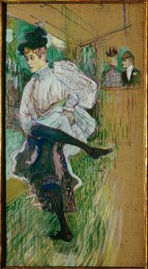 Jane Avril bailando de Henri de Toulouse-Lautrec
