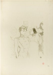 Lender y Lavallière en una revista en el Variétés de Henri de Toulouse-Lautrec