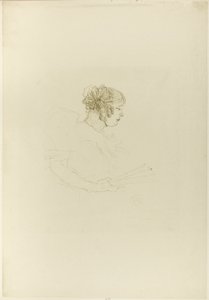 Luce Myrès, de perfil de Henri de Toulouse-Lautrec