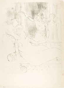 Madame Simon-Girard, Brasseur y Guy en La bella Helena de Henri de Toulouse-Lautrec
