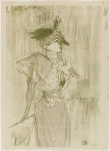 Mademoiselle Marcelle Lender, de pie de Henri de Toulouse-Lautrec