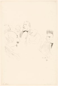 Tarjeta de menú para Adrien Hébrard de Henri de Toulouse-Lautrec