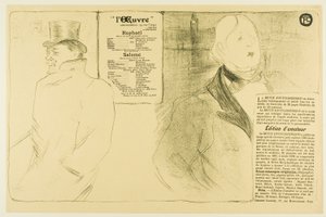 Oscar Wilde y Romain Coolus—Programa para Raphaël y Salomé de Henri de Toulouse-Lautrec