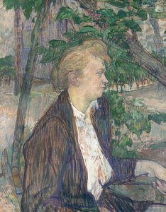 Mujer sentada en un Jardín de Henri de Toulouse Lautrec
