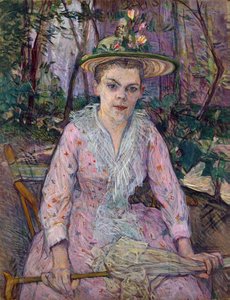 Mujer con una sombrilla de Henri de Toulouse Lautrec