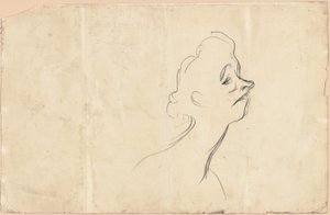 Yvette Guilbert (recto) Estudio de tres cuartos de longitud de Yvette Guilbert (verso) de Henri de Toulouse-Lautrec