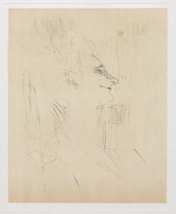 Yvette Guilbert intoxicada de Henri de Toulouse-Lautrec