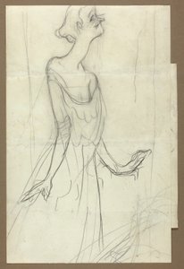 Yvette Guilbert cantando de Henri de Toulouse-Lautrec