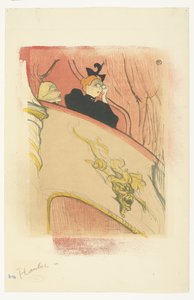 "La Loge au Mascaron doré" (La caja con la máscara dorada) mujer, con, lentes de ópera, en, balcón, en, teatro La Loge au mascaron doré de Henri de Toulouse Lautrec (signed by artist)