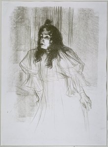 Retrato de May Belfort (May Egan) con dos figuras y un piano Miss May Belfort (título original) de Henri de Toulouse Lautrec (signed by artist)