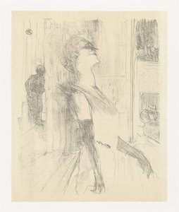 Portret de la actriz Yvette Guilbert tijdens optreden Yvette Guilbert en el escenario Yvette Guilbert: serie en inglés (título de la serie) de Henri de Toulouse Lautrec (signed by artist)