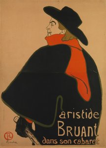Aristide Bruant, en su Cabaret, 1893 de Henri de Toulouse Lautrec