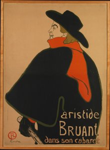 Aristide Bruant, en su cabaret, 1893 de Henri de Toulouse Lautrec