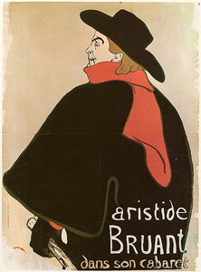 Aristide Bruant en su cabaret, cartel, 1893