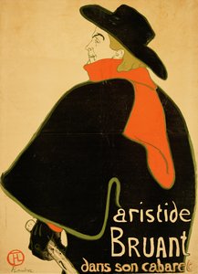 Aristide Bruant en su cabaret, 1893 de Henri de Toulouse Lautrec