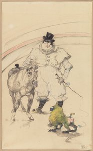 En el circo: Pony entrenado y babuino de Henri de Toulouse Lautrec
