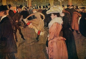 En el Moulin Rouge, el baile, 1890, 1934 de Henri de Toulouse Lautrec
