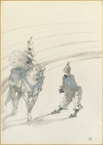 En el circo: Ecuyère de panneau, 1899 de Henri de Toulouse Lautrec