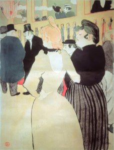 En el Moulin Rouge: La Goulue y su hermana de Henri de Toulouse Lautrec