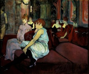 En el salón de la calle des Moulins de Henri de Toulouse Lautrec