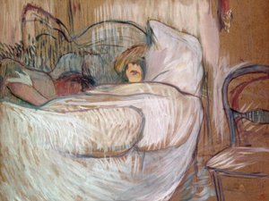 En la cama de Henri de Toulouse Lautrec