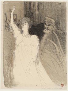 Bartet y Mounet-Sully, en Antígona de Henri de Toulouse Lautrec