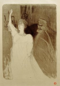 Bartet y Mounet-Sully, en Antígona de Henri de Toulouse Lautrec