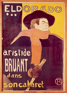 Eldorado, Aristide Bruant en su cabaret de Henri de Toulouse Lautrec