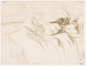 Elles: Mujer durmiendo, 1896 de Henri de Toulouse Lautrec