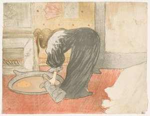 Elles: Mujer en la bañera, 1896 de Henri de Toulouse Lautrec