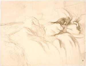 Mujer acostada, despertar de Henri de Toulouse Lautrec