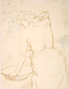 Mujer que se lava, la toilette de Henri de Toulouse Lautrec