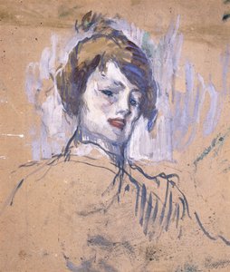 Cabeza de una mujer, 1896 de Henri de Toulouse Lautrec