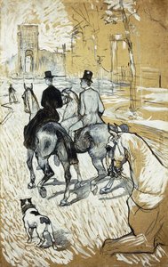 Jinetes yendo hacia el Bois de Boulogne de Henri de Toulouse Lautrec