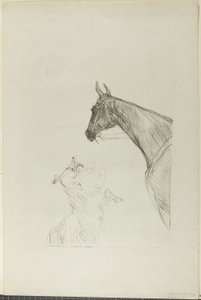 Caballo y Collie de Henri de Toulouse Lautrec