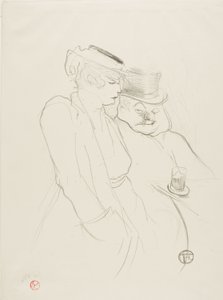 En sus cuarentas de Henri de Toulouse Lautrec