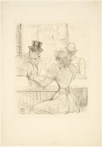 En el Bar Picton (Bar Americano), rue Scribe de Henri de Toulouse Lautrec