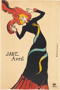 Jane Avril, 1899 de Henri de Toulouse Lautrec