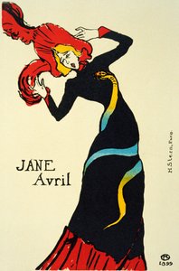 Jane Avril, 1899 de Henri de Toulouse Lautrec