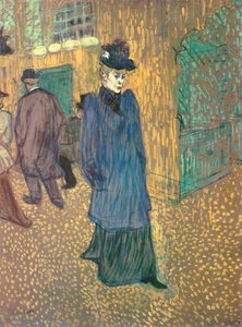 Jane Avril saliendo del Moulin Rouge, 1892 de Henri de Toulouse Lautrec