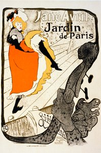 Jane Avril en el Jardin de Paris, 1893 de Henri de Toulouse Lautrec